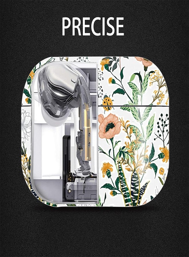 Olytop for Airpods Pro 2nd/1st Generation Case Floral 2019/2022/2023, Cute Ladybugs Air pod Pros Protective Cover Printed Skin Women Girl for Apple iPod Pro 2/1 Gen Case with Keychain - Flower/Cactus - Image 5